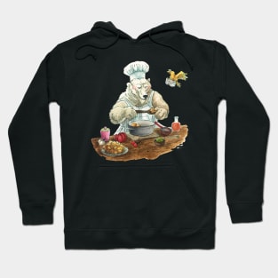 Cooking Bear Watercolour Children's Book Painting Hoodie